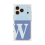 プレミアムスクエアケース with MagSafe［ オリジナル - initial two tone - W blue ］