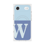 プレミアムスクエアケース with MagSafe［ オリジナル - initial two tone - W blue ］