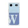 プレミアムスクエアケース with MagSafe［ オリジナル - initial two tone - W blue ］