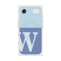 プレミアムスクエアケース with MagSafe［ オリジナル - initial two tone - W blue ］