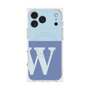 プレミアムスクエアケース with MagSafe［ オリジナル - initial two tone - W blue ］