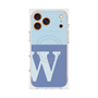 プレミアムスクエアケース with MagSafe［ オリジナル - initial two tone - W blue ］