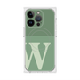 プレミアムスクエアケース with MagSafe［ オリジナル - initial two tone - W green ］