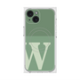 プレミアムスクエアケース with MagSafe［ オリジナル - initial two tone - W green ］