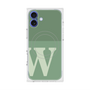 プレミアムスクエアケース with MagSafe［ オリジナル - initial two tone - W green ］