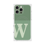プレミアムスクエアケース with MagSafe［ オリジナル - initial two tone - W green ］