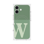 プレミアムスクエアケース with MagSafe［ オリジナル - initial two tone - W green ］