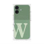 プレミアムスクエアケース with MagSafe［ オリジナル - initial two tone - W green ］