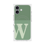 プレミアムスクエアケース with MagSafe［ オリジナル - initial two tone - W green ］
