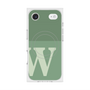 プレミアムスクエアケース with MagSafe［ オリジナル - initial two tone - W green ］