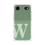 プレミアムスクエアケース with MagSafe［ オリジナル - initial two tone - W green ］