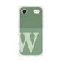 プレミアムスクエアケース with MagSafe［ オリジナル - initial two tone - W green ］