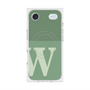 プレミアムスクエアケース with MagSafe［ オリジナル - initial two tone - W green ］