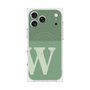 プレミアムスクエアケース with MagSafe［ オリジナル - initial two tone - W green ］