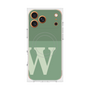 プレミアムスクエアケース with MagSafe［ オリジナル - initial two tone - W green ］