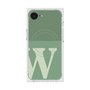 プレミアムスクエアケース with MagSafe［ オリジナル - initial two tone - W green ］