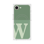 プレミアムスクエアケース with MagSafe［ オリジナル - initial two tone - W green ］