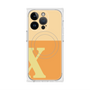 プレミアムスクエアケース with MagSafe［ オリジナル - initial two tone - X orange ］