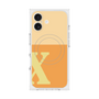 プレミアムスクエアケース with MagSafe［ オリジナル - initial two tone - X orange ］