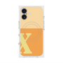プレミアムスクエアケース with MagSafe［ オリジナル - initial two tone - X orange ］