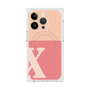 プレミアムスクエアケース with MagSafe［ オリジナル - initial two tone - X pink ］