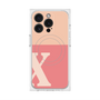 プレミアムスクエアケース with MagSafe［ オリジナル - initial two tone - X pink ］