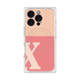 プレミアムスクエアケース with MagSafe［ オリジナル - initial two tone - X pink ］