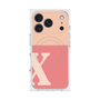 プレミアムスクエアケース with MagSafe［ オリジナル - initial two tone - X pink ］