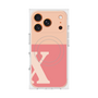 プレミアムスクエアケース with MagSafe［ オリジナル - initial two tone - X pink ］