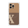 プレミアムスクエアケース with MagSafe［ オリジナル - initial two tone - X brown ］