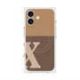 プレミアムスクエアケース with MagSafe［ オリジナル - initial two tone - X brown ］