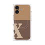 プレミアムスクエアケース with MagSafe［ オリジナル - initial two tone - X brown ］