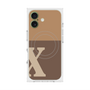 プレミアムスクエアケース with MagSafe［ オリジナル - initial two tone - X brown ］