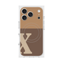 プレミアムスクエアケース with MagSafe［ オリジナル - initial two tone - X brown ］