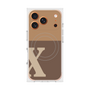 プレミアムスクエアケース with MagSafe［ オリジナル - initial two tone - X brown ］