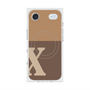 プレミアムスクエアケース with MagSafe［ オリジナル - initial two tone - X brown ］