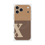 プレミアムスクエアケース with MagSafe［ オリジナル - initial two tone - X brown ］