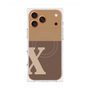 プレミアムスクエアケース with MagSafe［ オリジナル - initial two tone - X brown ］