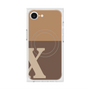 プレミアムスクエアケース with MagSafe［ オリジナル - initial two tone - X brown ］