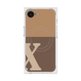 プレミアムスクエアケース with MagSafe［ オリジナル - initial two tone - X brown ］