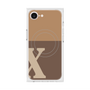 プレミアムスクエアケース with MagSafe［ オリジナル - initial two tone - X brown ］