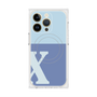 プレミアムスクエアケース with MagSafe［ オリジナル - initial two tone - X blue ］