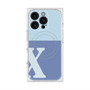 プレミアムスクエアケース with MagSafe［ オリジナル - initial two tone - X blue ］