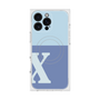 プレミアムスクエアケース with MagSafe［ オリジナル - initial two tone - X blue ］