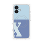 プレミアムスクエアケース with MagSafe［ オリジナル - initial two tone - X blue ］