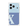 プレミアムスクエアケース with MagSafe［ オリジナル - initial two tone - X blue ］