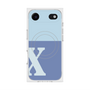 プレミアムスクエアケース with MagSafe［ オリジナル - initial two tone - X blue ］
