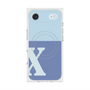 プレミアムスクエアケース with MagSafe［ オリジナル - initial two tone - X blue ］