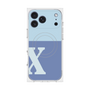プレミアムスクエアケース with MagSafe［ オリジナル - initial two tone - X blue ］