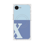 プレミアムスクエアケース with MagSafe［ オリジナル - initial two tone - X blue ］
